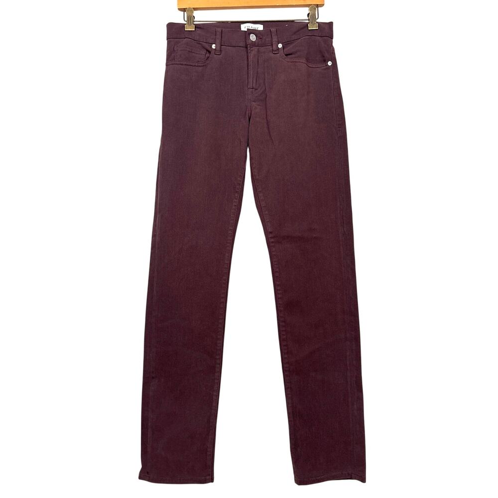 FRAME Mens 30 Brown L'Homme Slim Fit Denim Jeans Designer Smart Casual Desinger